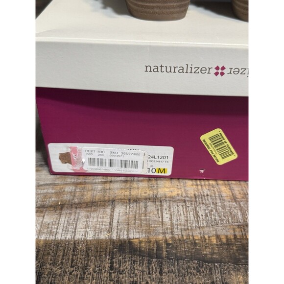 naturalizer Zeline frindge taupe suede ankle bootie women size 10 - Picture 4 of 6